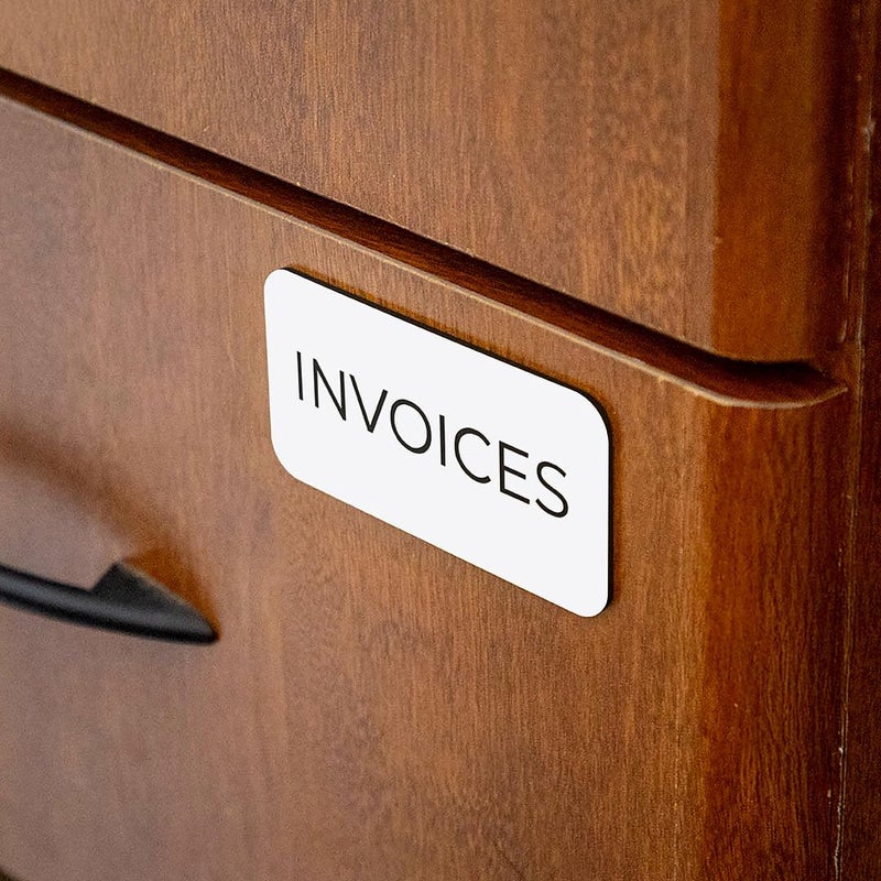 All Quality Name Tag/Badge Blanks - 10 Pack - White 1-1/2" X 3", Round Corners, Magnetic Backing - Image 2